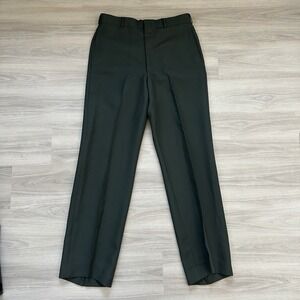 Vtg Patriot Green Uniform Dress Pants Pleated Polyester Military/Service Pants